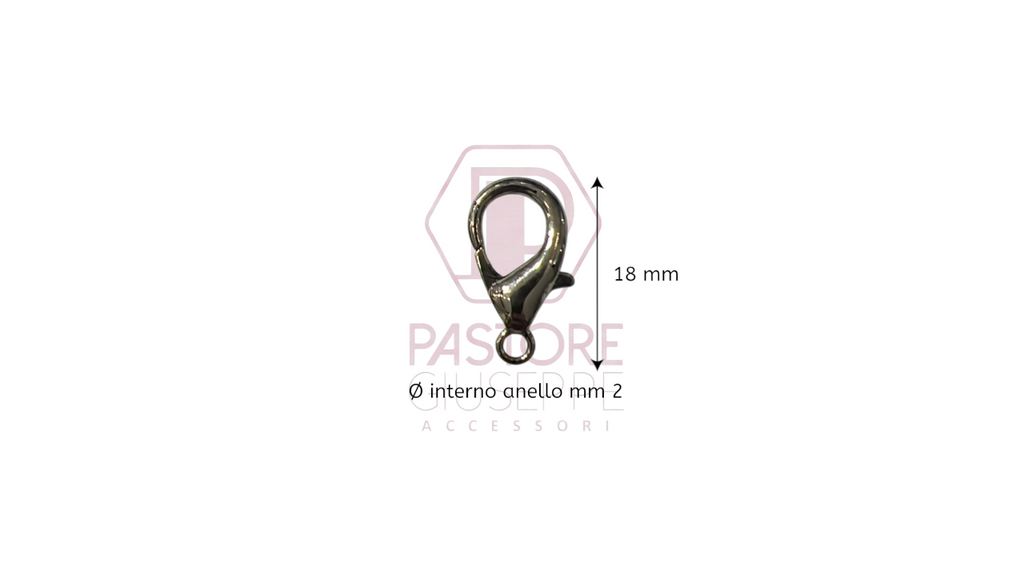 Moschettone bijoux art 0018 2 mm