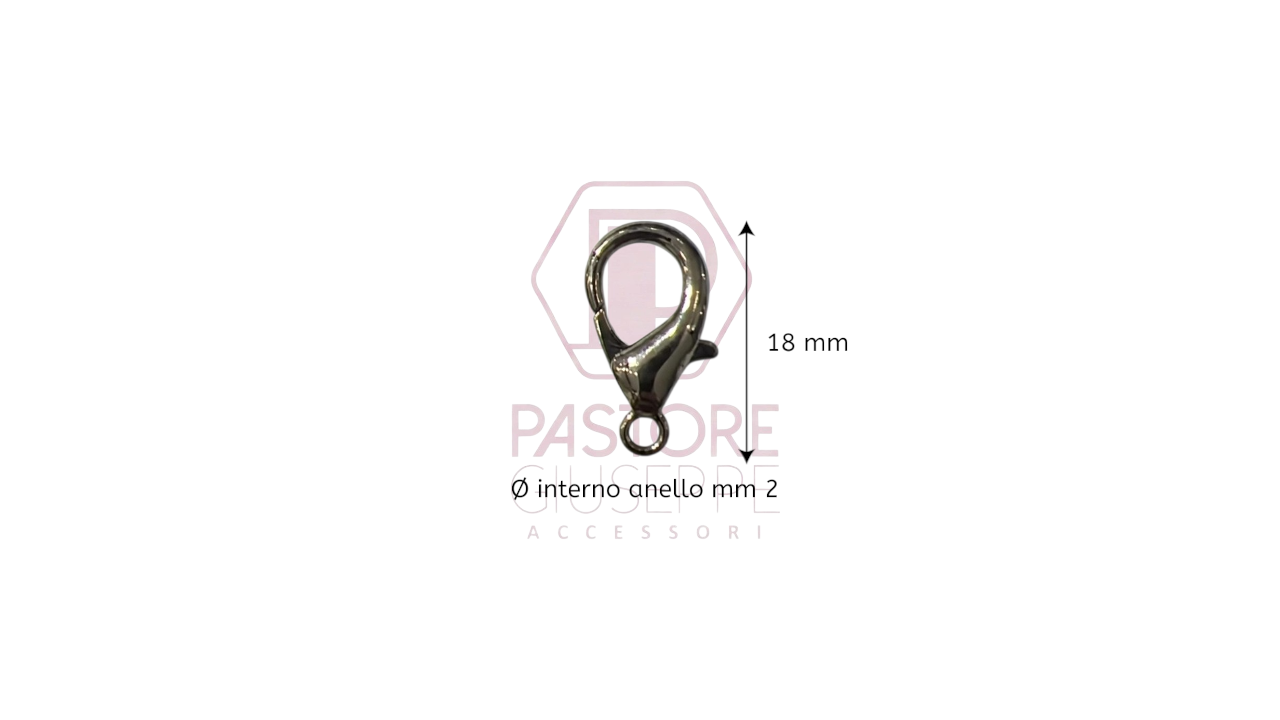 Moschettone bijoux art 0018 2 mm