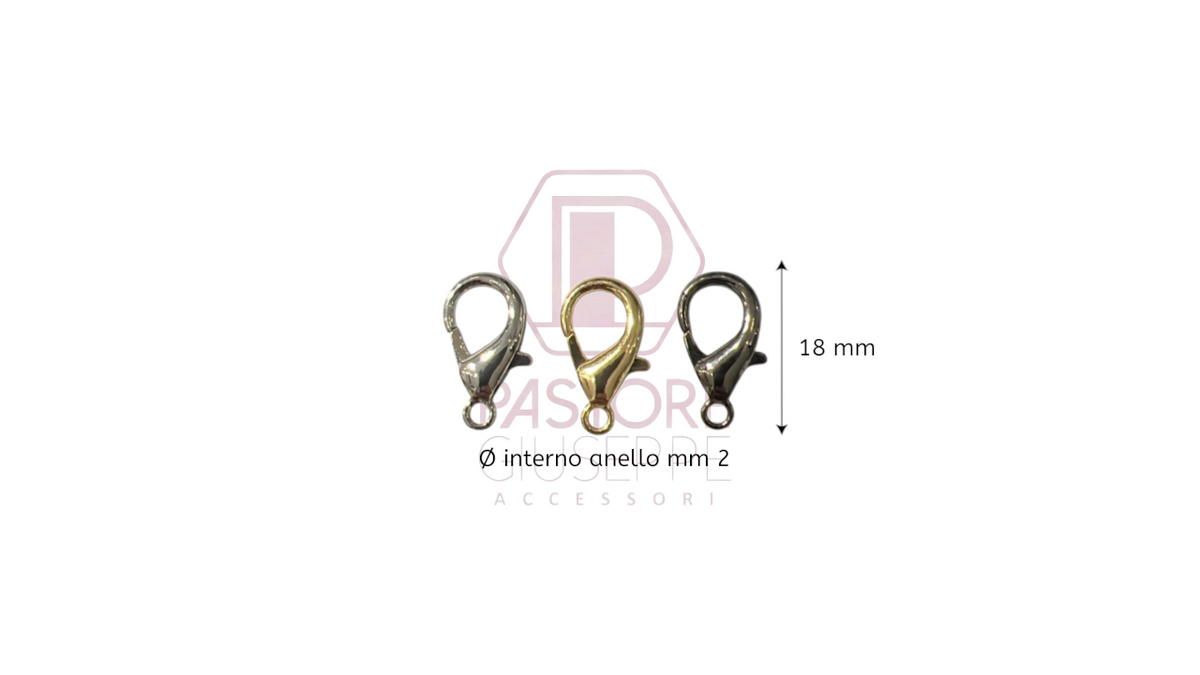 Moschettone bijoux art 0018 2 mm