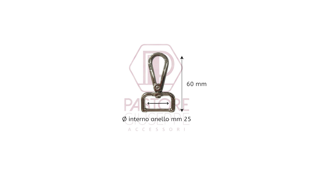 Moschettone art 3689 25 mm