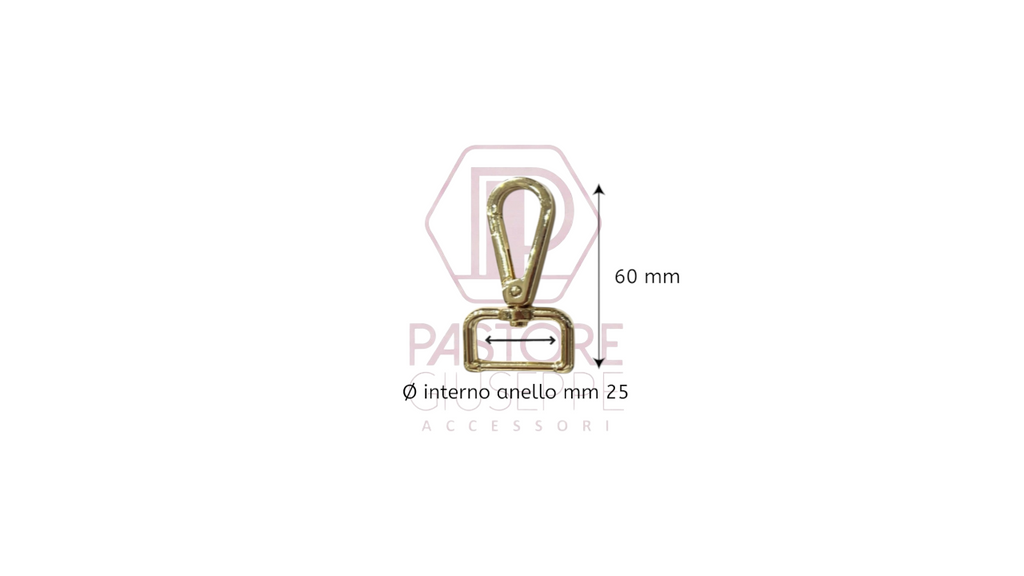 Moschettone art 3689 25 mm