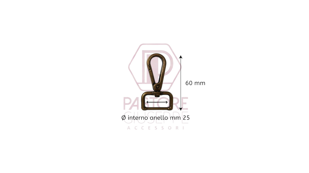 Moschettone art 3689 25 mm