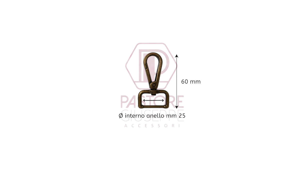 Moschettone art 3689 25 mm