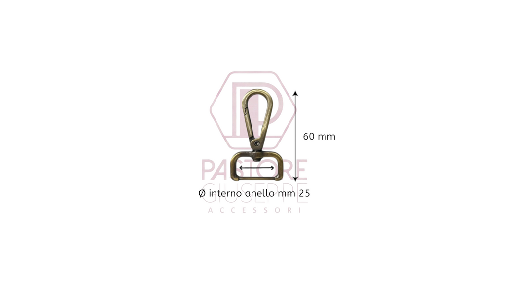 Moschettone art 3689 25 mm