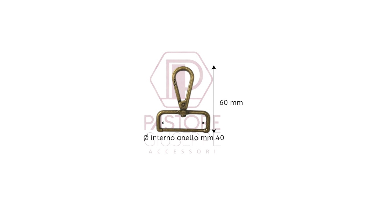 Moschettone art 3689 40 mm