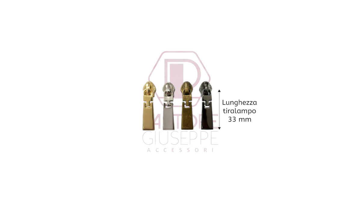 Cursore e tiralampo art 3805 per lampo nylon catena 5