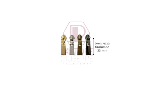 Cursore e tiralampo art 3805 per lampo nylon catena 5