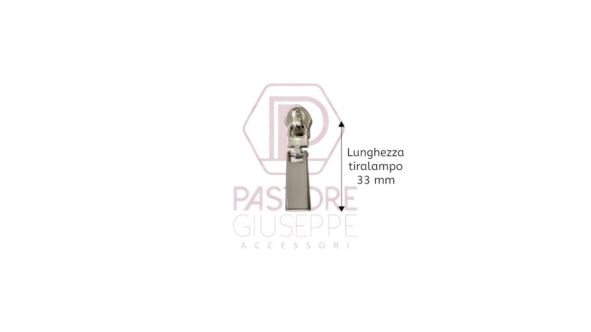 Cursore e tiralampo art 3805 per lampo nylon catena 5