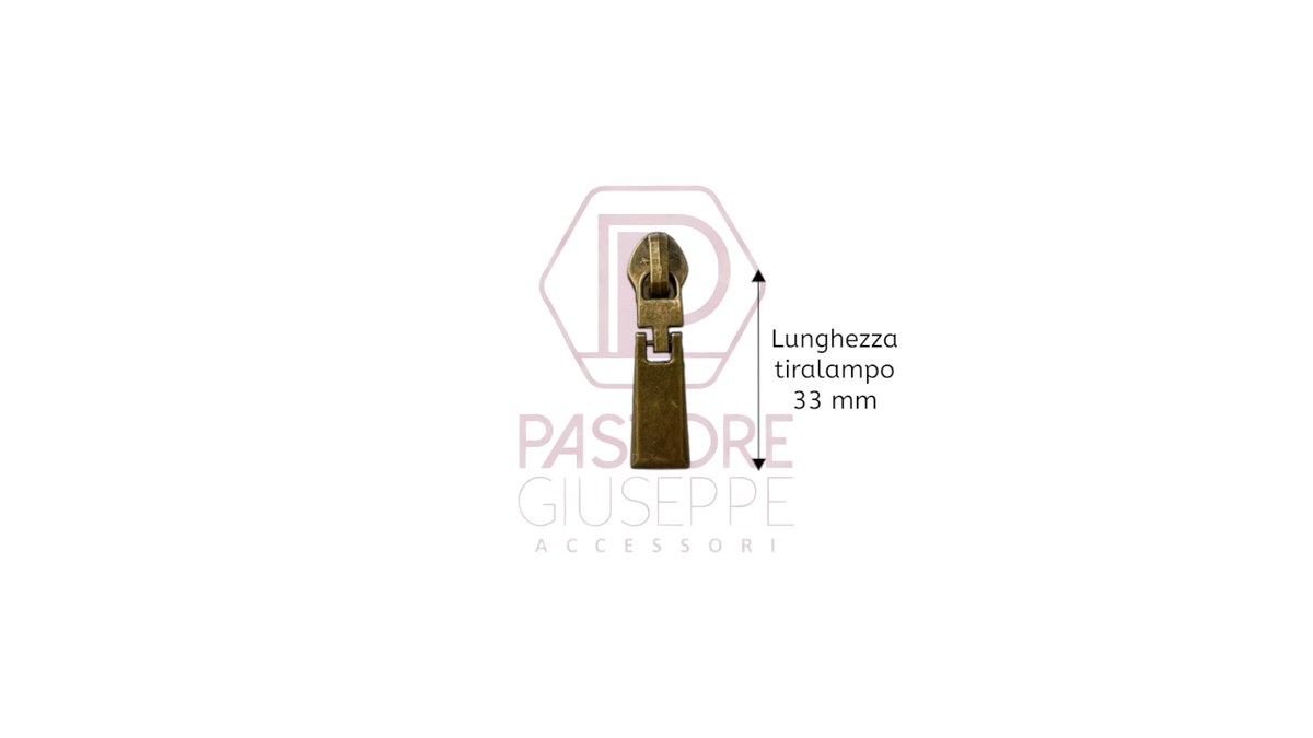 Cursore e tiralampo art 3805 per lampo nylon catena 5