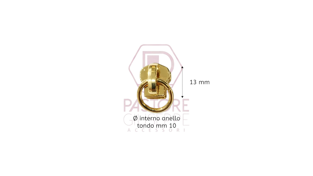 Cursore ed anellino tondo art 3807 per lampo ferro catena 5