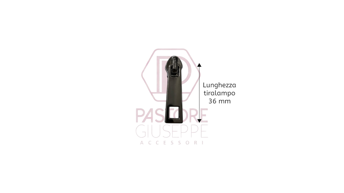 Cursore e tiralampo art 3951 per lampo nylon catena 5