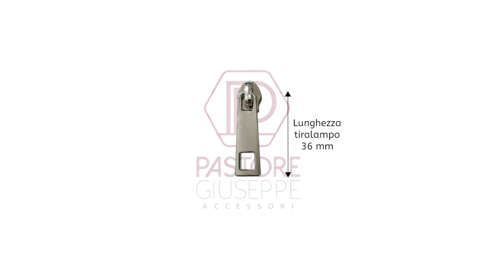 Cursore e tiralampo art 3951 per lampo nylon catena 5