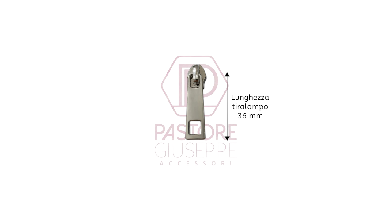 Cursore e tiralampo art 3951 per lampo nylon catena 5
