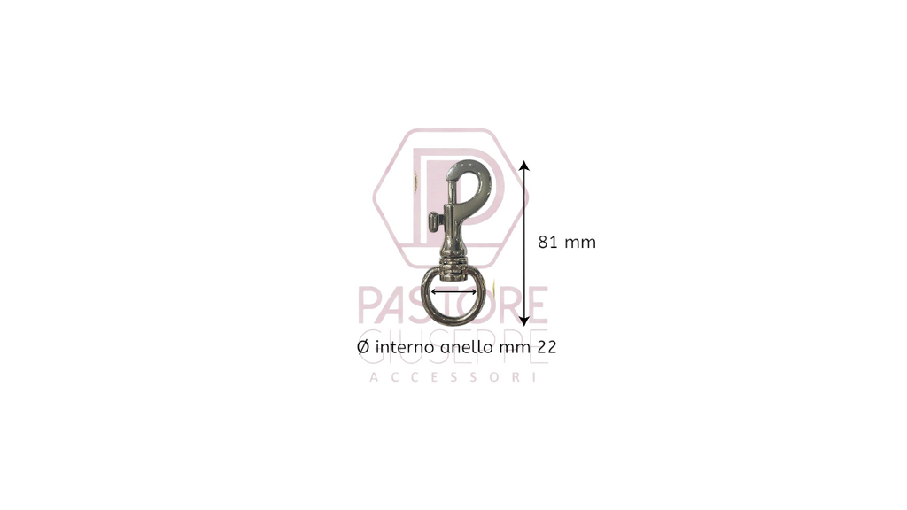 Moschettone art 4077 22 mm