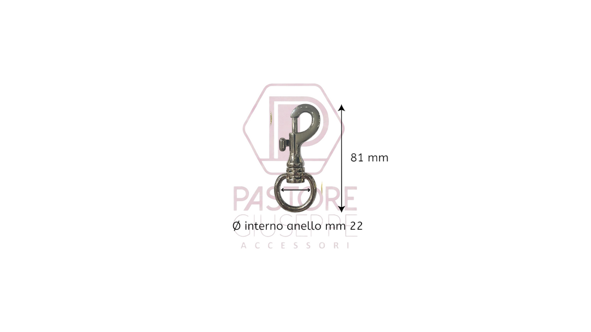 Moschettone art 4077 22 mm
