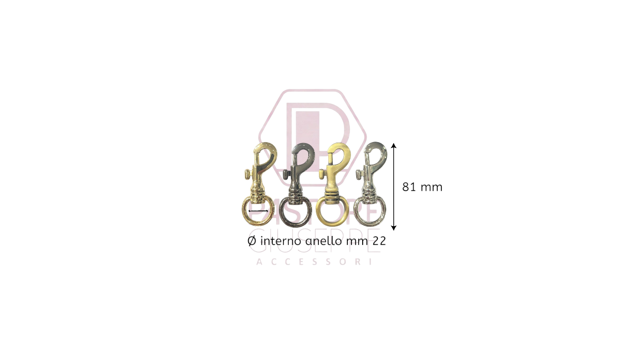 Moschettone art 4077 22 mm