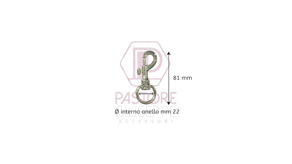 Moschettone art 4077 22 mm