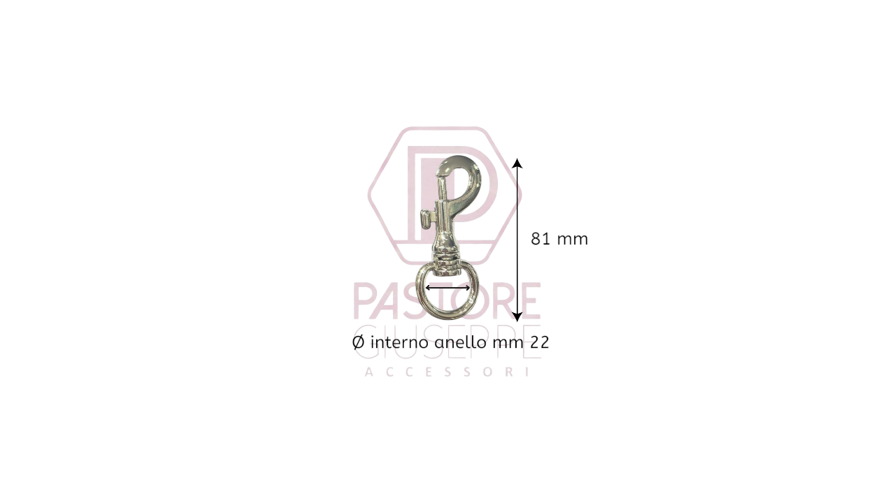 Moschettone art 4077 22 mm