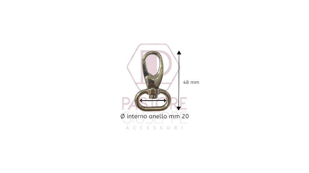 Moschettone art 678 20 mm