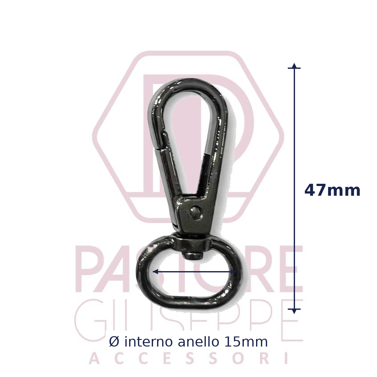 Moschettone art 775 15 mm