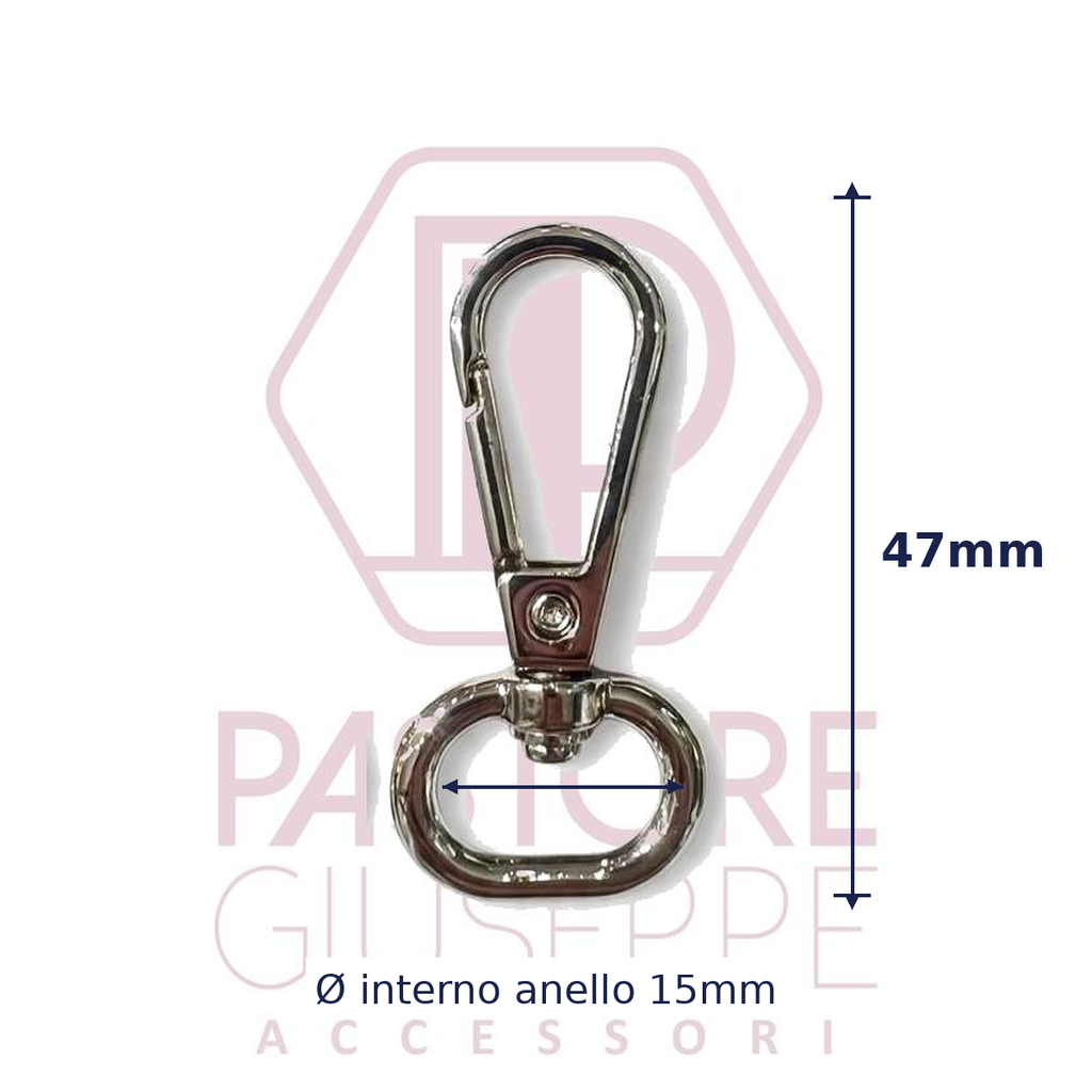 Moschettone art 775 15 mm