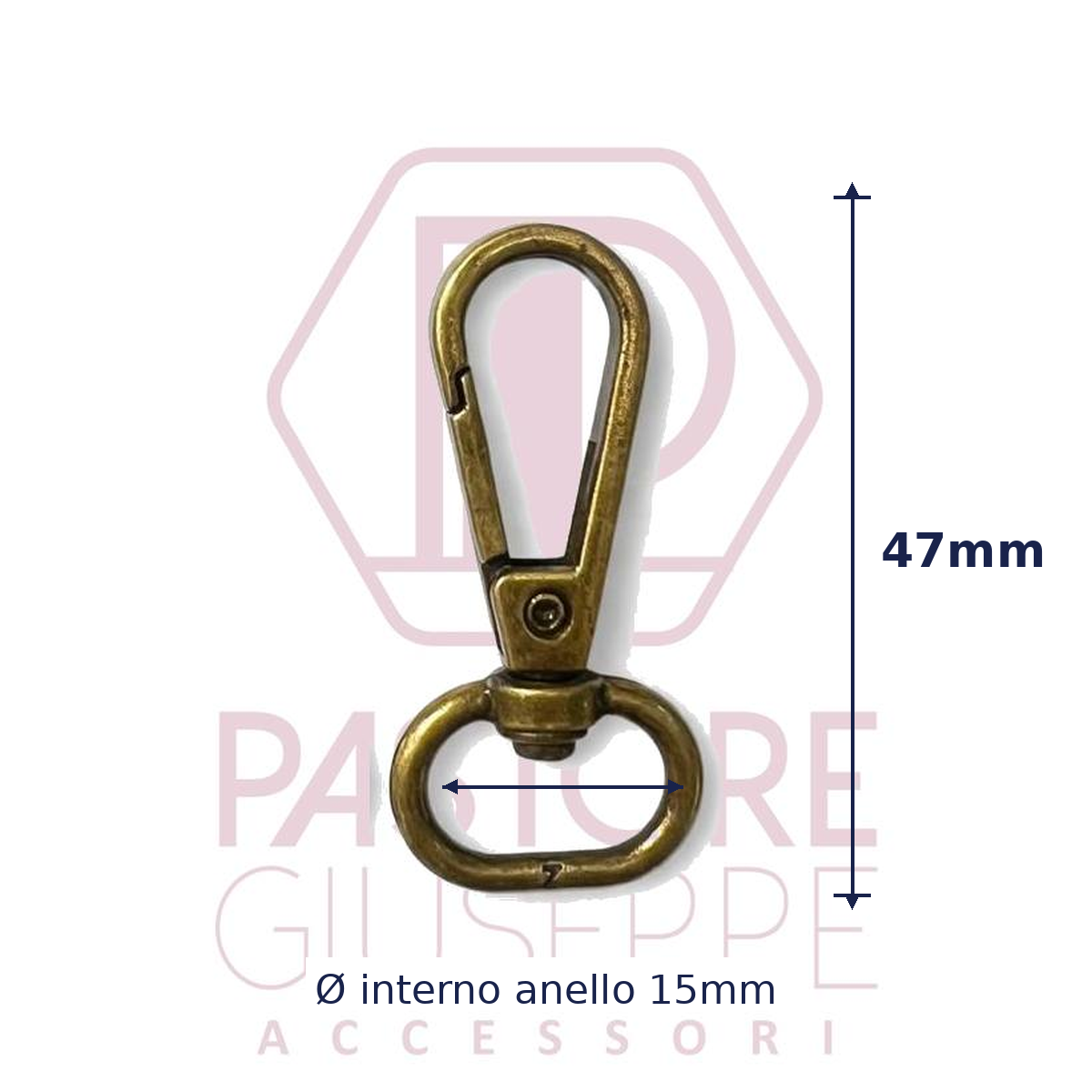 Moschettone art 775 15 mm