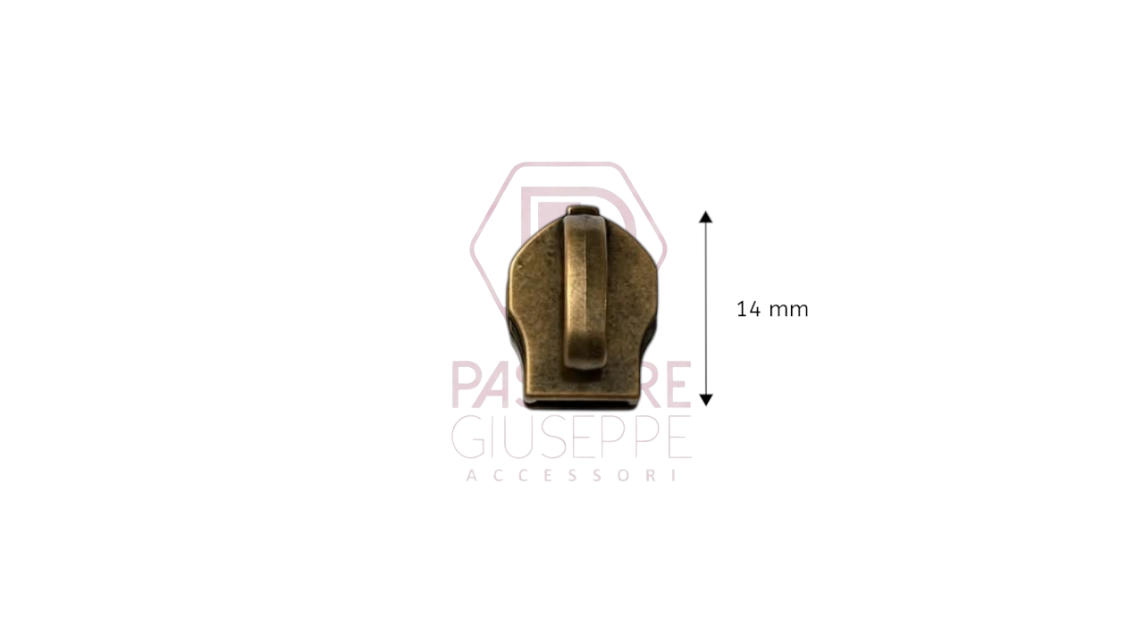 Cursore ponte alzato per lampo nylon catena 5 e 6
